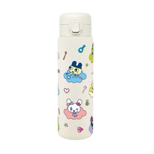 たまごっち 真空二重 保温保冷 ステンレス ワンプッシュボトル 480ml 【 ぷちぷちおみせっち 】 ワンタッチ ロック付き 片手で楽々 水筒 203-003