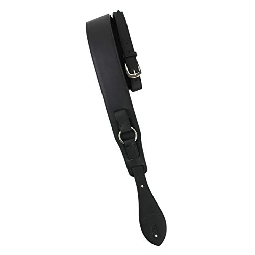 Walker And Williams G-815 Sangle de harnais rembourrée avec dos en cuir Noir ardoise - Les Beatles, Paul McCartney, John Lennon, RIngo Starr, George Harrison Walker And Williams G-815 Sangle de harnais rembourrée avec dos en cuir Noir ardoise – Image 5