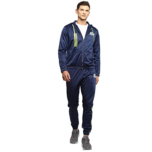 Image of YUUKI Mens SP Stripe FO Hood TS Navy | N Green Track Suit - L