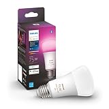 Philips Hue White and color Ambiance A19 Medium Lumen Smart LED Bulb, Bluetooth & Zigbee Compatible