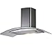C GLASS 900 - Cappa Cucina - Tipo Decorativa - Motore 95W - Classe Energetica C - 3 Livelli di Aspirazione - Pannello di Controllo Meccanico - Finitura in Acciaio Inox - Cata