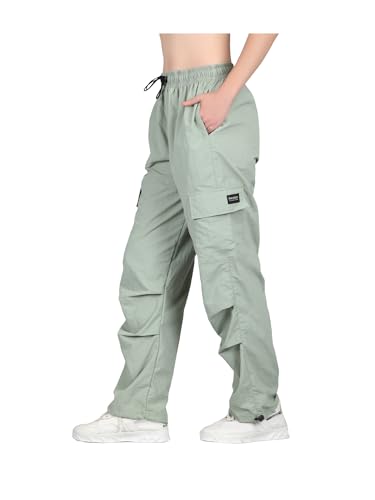 Image of Parachute Pants for Women - Water-Resistant Cargo Pants for Women | Stylish Activewear for Travel, Office, Gym, Trekking & Everyday Comfort | Korean Pants for Woman