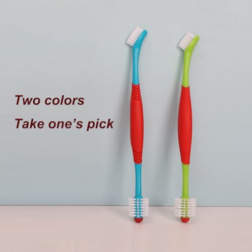Image of 2 Pcs Dog Toothbrush Double Headed pet Toothbrush Soft 360 Degree Dog Tooth Brush Double-Headed Design Brush Head for Small and Large Dogs Cats Puppy Teeth Cleaning