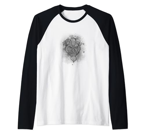 T-shirt baseball Disney manches raglan grises motif Beast pour adulte