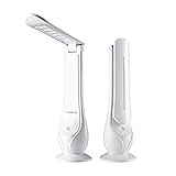 AUOPLUS Dimmable LED Desk Lamp Reading Light for Home and Office(3 Color Modes, USB Rechargeable-White