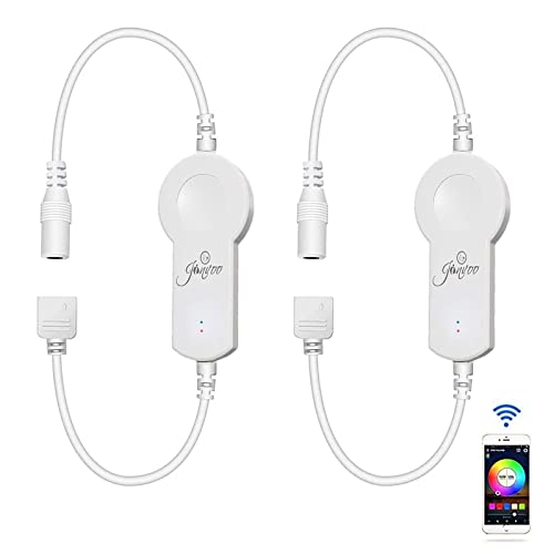Jinvoo Wifi Smart RGB LED Lichtleiste Controller Alexa und Google Assistant kompatibel, Fernbedienung, Sprachsteuerung, Timing-Funktion, Arbeiten mit Android, IOS-System, MEHRWEG Cover