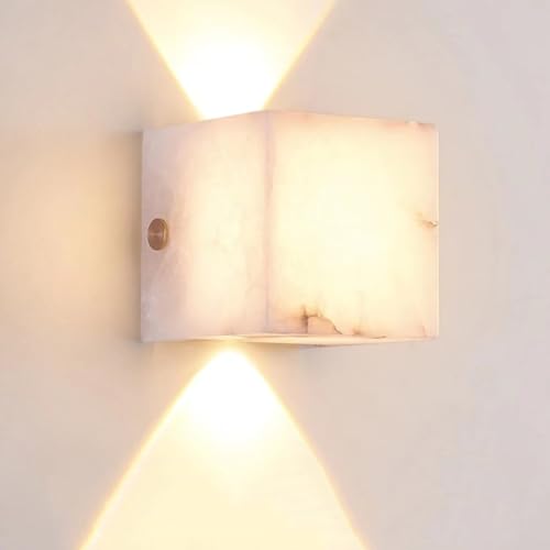 TJSHNSZW vX|bgƖLEDL̏Ɩlp_AoX^[Sconce Mid Century Natural Marble Wall Lamb