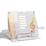 Atril para Libros Ajustable Con Pinzas Sujetapáginas Soporte de Lectura Plegable Multifuncional Atril de Escritorio Ajustable para Estudiantes, color to 4, Nota Mejorada