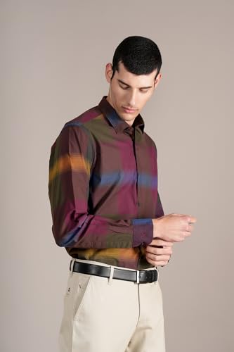 Image of Cantabil Striped Shirt Collar Full Sleeve Regular Fit Casual Shirt for Men l Cotton Casual Shirt for Men l Casual Wear Shirts for Men (P MSHC00948)