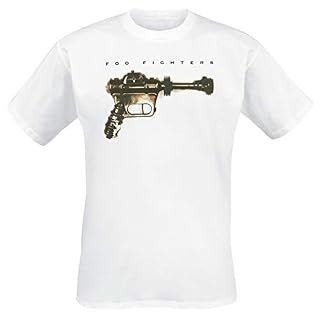 Foo Fighters Ray Gun T-Shirt Manches Courtes Blanc - Les Beatles, Paul McCartney, John Lennon, RIngo Starr, George Harrison