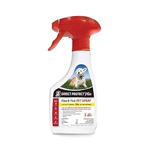 Direct Protect Plus Flea Tick Pet Spray for Dogs Cats 8 weeks Older Waterproof Fast Acting 16 oz White bottle opaque spray
