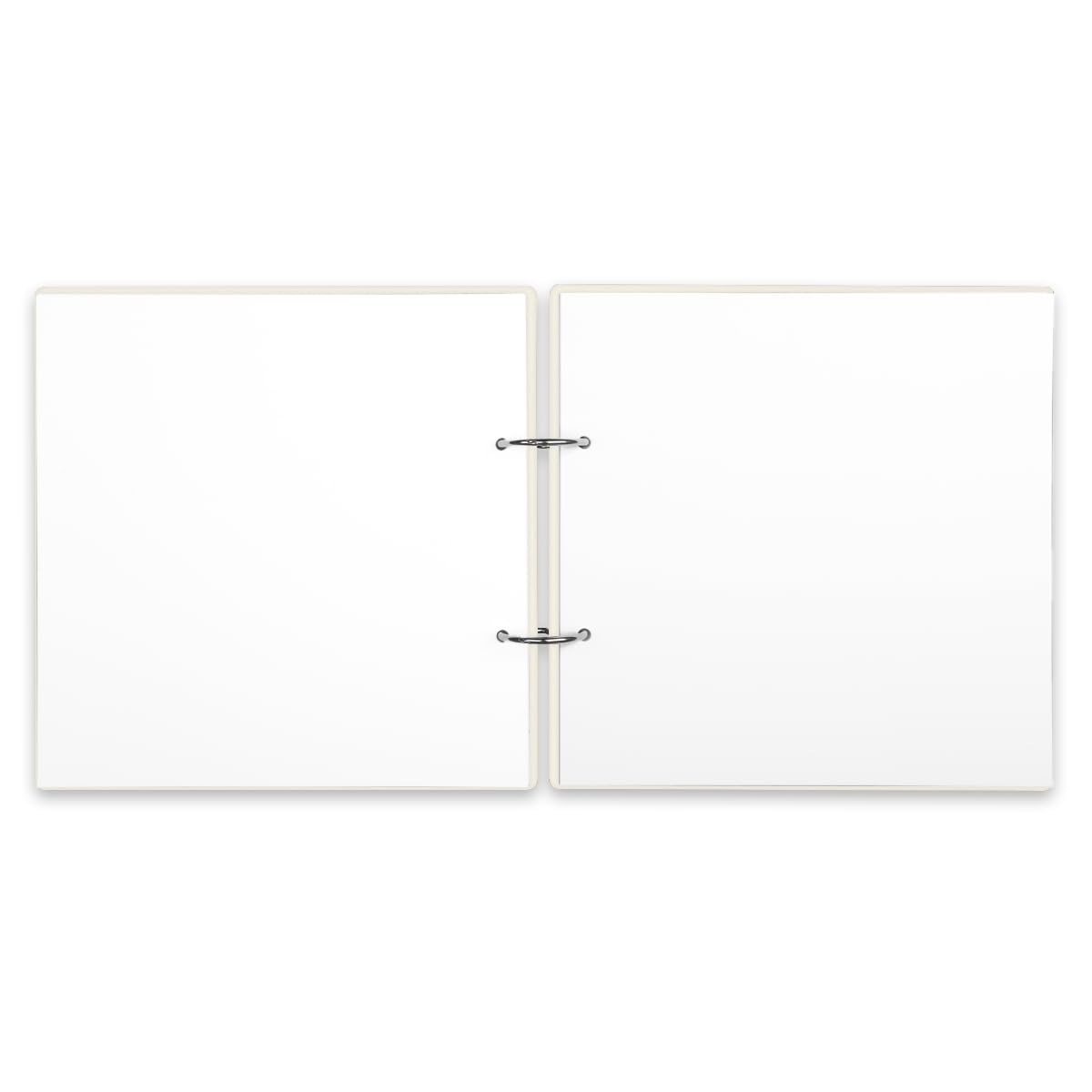 Personalisiertes Hochzeit Gästebuch - Rustikal Motiv (HDF bedruckt mit Holzmotiv und Weißer Spitze) - 215 x 215 mm 72 Blätter / 144 Naturpapier Innenseiten, Herz ausgeschnitten