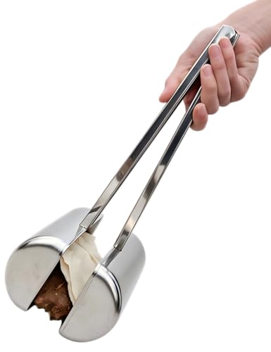 Walk Diary 13.5 Inch Stainless Steel Dog Pooper Scooper - Heavy Duty Metal Poop Scooper for Yard, Outdoor Walks, One-Hand Operation, Easy to Use on Grass, Gravel, Concrete, a Must-Have for Pet Owners