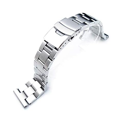 MiLTAT 22mm Stainless Steel Watch Band Super Boyer Straight End Bracelet Brushed Cover