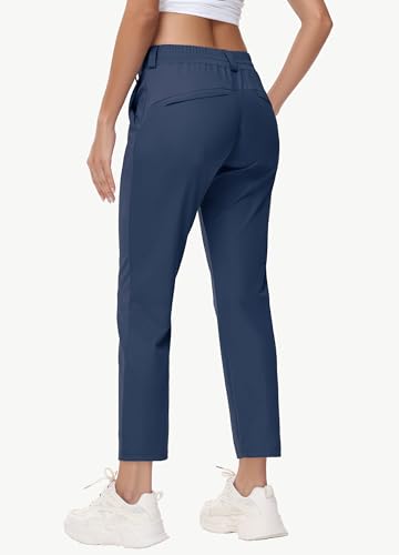 MIVEI Women's Stretch Golf Pant - 7/8 Ankle Work Travel Teacher Casual Business Sweatpants with Belt Loops Zip Pockets UPF50 - Image 3