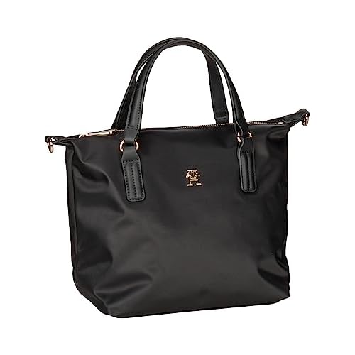 Tommy Hilfiger Damen Tote Bag Tasche Poppy Small Klein, Schwarz (Black), Einheitsgröße
