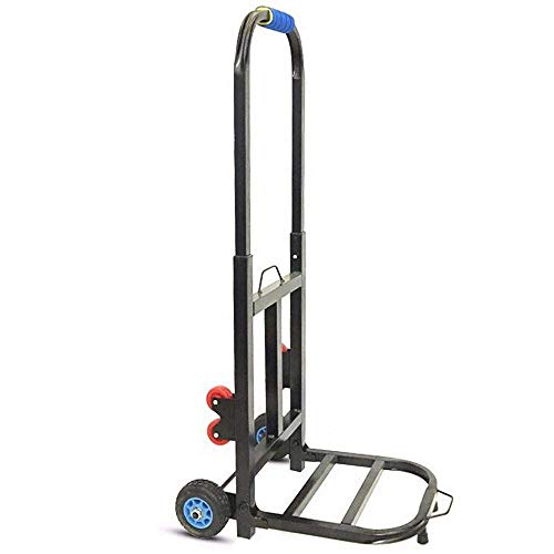 Diable pliable en fer avec roues en caoutchouc anti-crevaison, grande capacité, sac de courses léger et chariot de jardin pour un transport facile