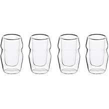 MasterPRO - Mixology Glassware - Double Walled Insulated Glassware - Durable Borosilicate Glass Sets for Home and Kitchen - Set of 4 Shot Glasses - 1.69 ounces