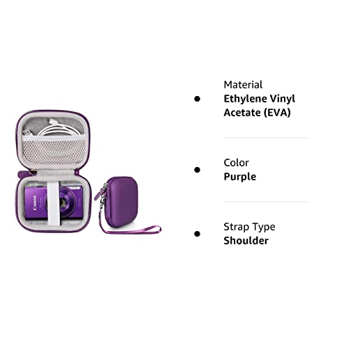 Wgear Digital Camera Case For Canon Powershot Elph180, Elph 190, Elph 350 Hs, Elph 310 Hs, Elph 360; Sony W800/S, Dscw830; Abergbest 21 Mega Pixels; Kodak Fz43, Fz53-Bl;Lecran #TOP6