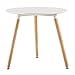 Okrągły Kształt Stół Stół Stały Drewno Stolik Biały Nowoczesny Stolik Kawowy Stolik Scandinavian Styl Biurko Stolik Do Kawy Mały Koło Stół Kuchenny Stoły I Krzesła(Size:60cm,Color:biały)