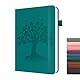 Dzhzal Liniertes Tagebuch Baum des Lebens, A5 Liniert 120 g/m², Dickes Tagebuch, 365 Seiten, Leder-Hardcover, Tagebuch für Frauen und Männer, Schreibnotizbuch mit Stiftschlaufe und Innentasche