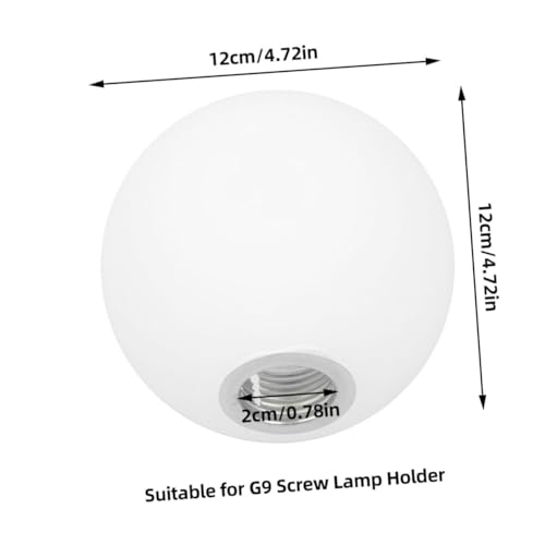 Image of OSALADI 4.7 Inch Glass Lampshade G9 Ceiling Light Cover Decorative Diffuse Lighting for Bedroom Living Room