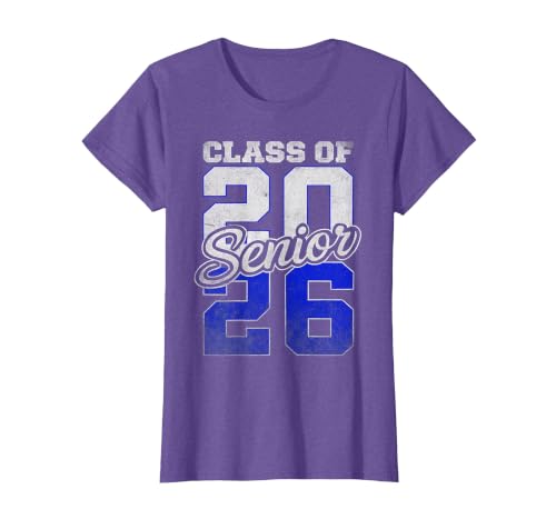 Senior 2026 Graduation My Last First Day of Class of 2026 T-Shirt, Women, Purple Heather, XX-Large