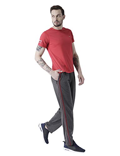 Image of berge' Men Cotton Polyester Comfy Regular Fit Sports Quality Track Pants with Secure Zipper Pocket, Casual Wear Lower Tracks Pant