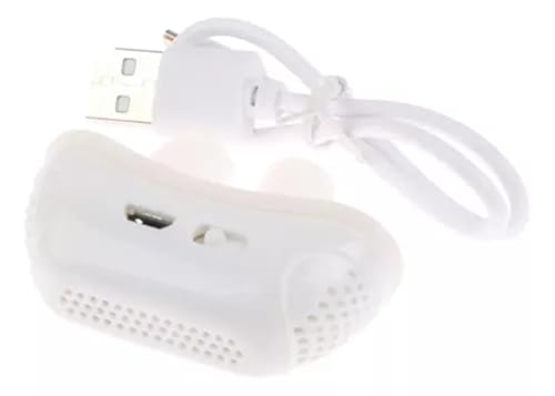 Aparelho dispositivo Eletronico Ante Ronco Dilatador Nasal Apnéia com Micro ventiladores Azul/Branco