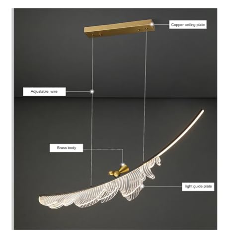 Lustre LED en forme de feuille pour design intérieur moderne - 4