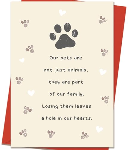 Mcduldul Pet Sympathy Card for Dog Cat | Loss of Dog Sympathy Gift | Pets Memorial Gifts for Loss of Dogs | Pets Bereavement Gifts