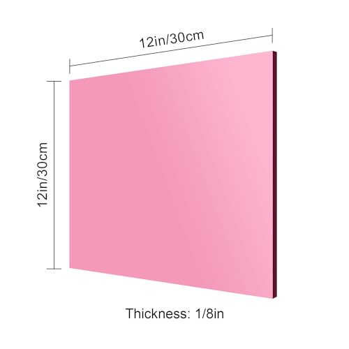 Image of 12x12 Inches Pink Mirror Acrylic Sheet - 2 Pcs Reflective Acrylic Panel for DIY Crafts, Home Decor & More (30x30 cm)