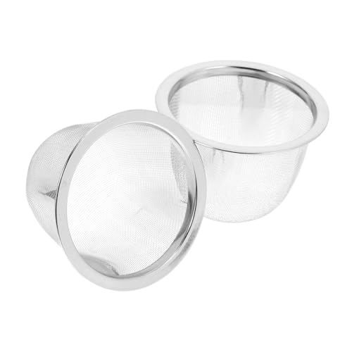 Toyvian Filtre à Thé En Acier Inoxydable 2 Pièces Passoire à Thé Fine De 6,5 Cm De Diamètre Maille Robuste Infuseur à Feuilles Pour Infusion En Vrac Usage Quotidien