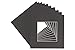 CountryArtHouse Textured Black Acid Free 12x12 Square Picture Frame Mat with White Core Bevel Cut for 8x8 Pictures - Fits 12x12 Frame - Pack of 1 Matboard Show Kit with Acid Free Backing & Clear Bag