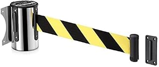 Painted Traffic Safety Guardrail, Airport Evacuation Diversion Belt, Service Center Queue Cordon, Stainless Steel Crowd Control Rope, Used for Public Places Queue Safety Belt Cordon(A,3/9.8ft)