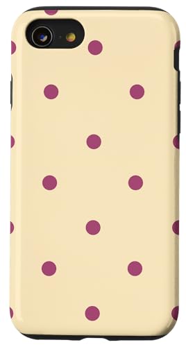 Pastel Yellow and Fuchsia Polka Dots Classic Polkadots Chic �X�}�z�P�[�X iPhone SE (2020) / 7 / 8 �p