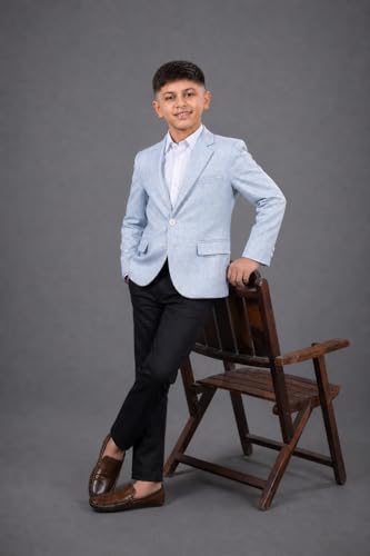 Image of SaintX Kids Boys Premium Blazer | Stretchable Structured Performance Grade Fabric | Fully Lined | Slim Fit | Formal & Casual Multi-Purpose Coat (1-14 Years KB02)