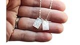 Scapular Necklace, Scapular Jewelry, Mary and Jesus Necklace, 18