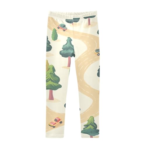ZZKKO Girls Leggings Road Toddler Girls Clothes Leggings for Girls Toddler Girls Leggings 3-4T