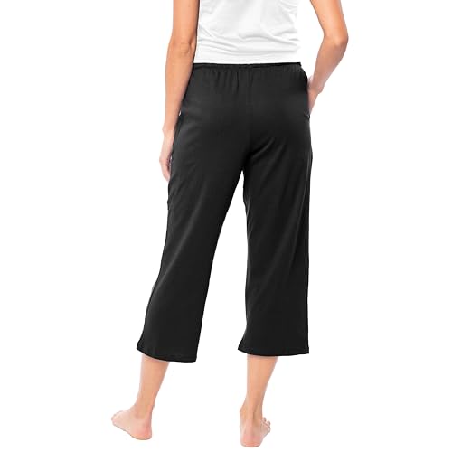 Sexy Basics Women's Cotton Lounge Pants | Sleep -Capri -Yoga Style | Drawstring PJ Bottoms | Multi Packs2