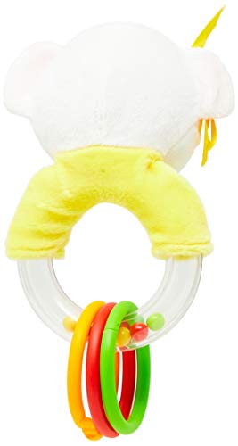 Chocalho Urso Polar, Love, Branco/Rosa