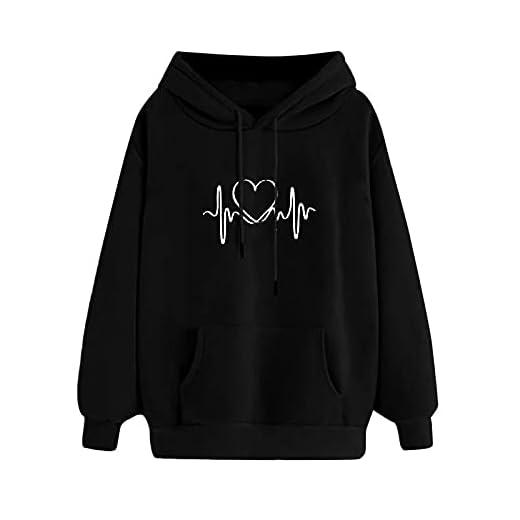 riou Sudadera Mujer con Capucha Sweatshirt Baratas Manga Larga Moda Tops Deportivos Tallas Grandes Blusa con Bolsillo Hoodie Abrigo Moda Originales Otoño e Invierno