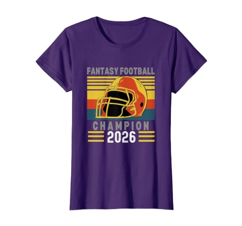 Fantasy Football 2026 League Champion Winner, 2026 FFL Champ T-Shirt, Women, Purple, XX-Large