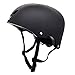 WeLLIFE Casco para niños ajustable – Protección casco negro RGX apto para monopatín, bicicleta, patines, seguridad ideal multideporte, ligero y seguro