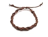 Hemp Bracelet Spiral Knot (Dark Brown)