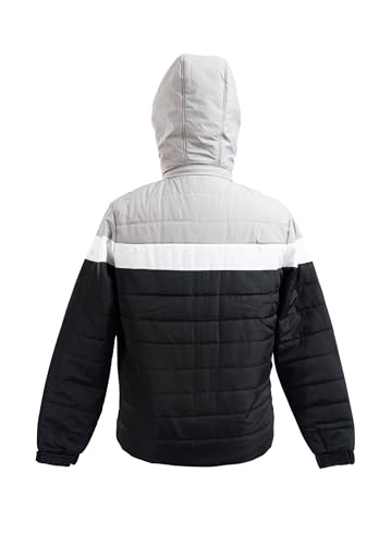 Image of Men's Thermal Jacket Triple Layer Insulated Winter Coat | Water Repellent Windproof Jacket with Detachable Hood | Warm Fleece Lined Travel Outdoor Jacket for Men