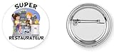 pins restaurant nashville Fait main avec soin en France Badge broche pins super restaurateur homme restaurant métier 37mm handmade cadeau