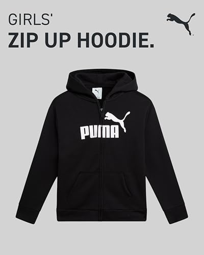 PUMA Active Girls Zip Up Hoodie - Lightweight Soft Fleece Hooded Girls Sweatshirt Kids Youth Hoodies for Teen Girls (7-16)2