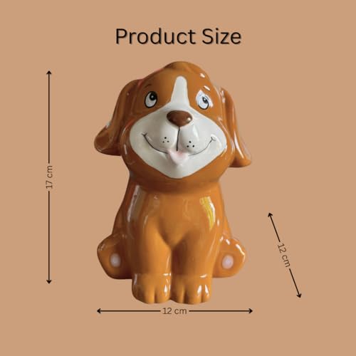 Tirelire en céramique pour chien decorative en format compact - 4