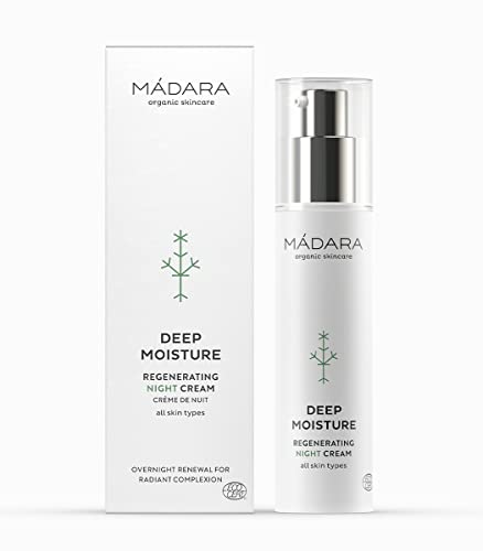 MÁDARA Organic Skincare, Deep Moisture Regenerating Night Cream, Rich Hydrating Texture with Antioxidants & Plant Essences